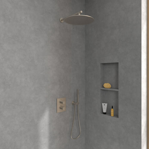 Wandmontierter Duschkopf - UNIVERSAL : TVC000003000XX - Villeroy & Boch - rund / Regenstrahl / für Gewerbegebrauch