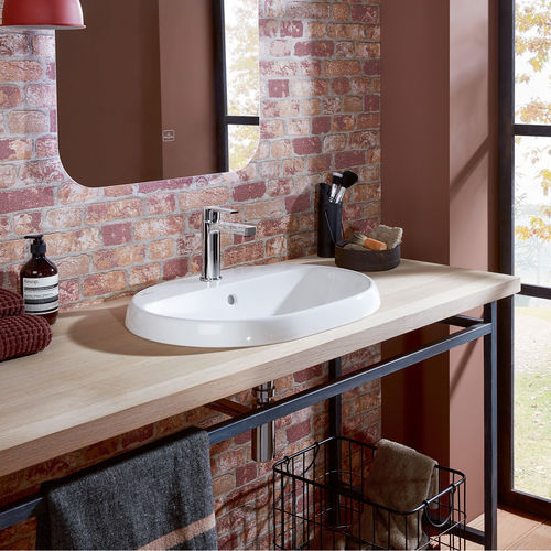 Einbauwaschbecken - ARCHITECTURA - Villeroy & Boch - Keramik / oval / 1-Loch