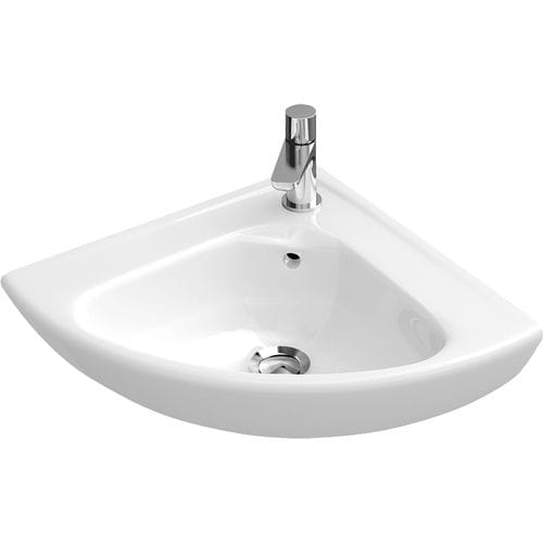 Wand-Handwaschbecken - O.NOVO: 732740 - Villeroy & Boch - für Eckeinbau / Porzellan