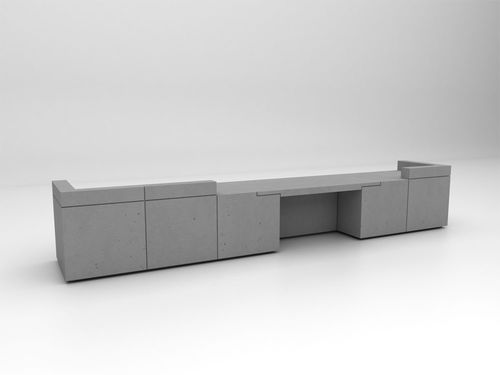 Modulare Empfangstheke - LINTEL 5 - ISOMI - Beton