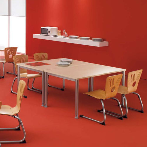 Moderner Arbeitstisch - ESPACE - Mobel Línea - Holz / Gestell aus Metall / rechteckig