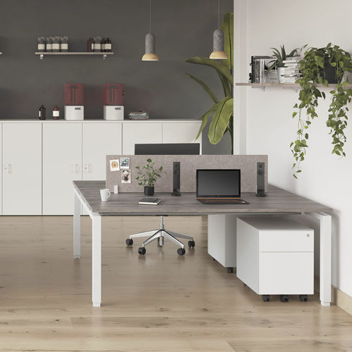 Bodenstehender Schreibtisch - ECO  - Mobel Línea - modern / Holz / melaminbeschichtet