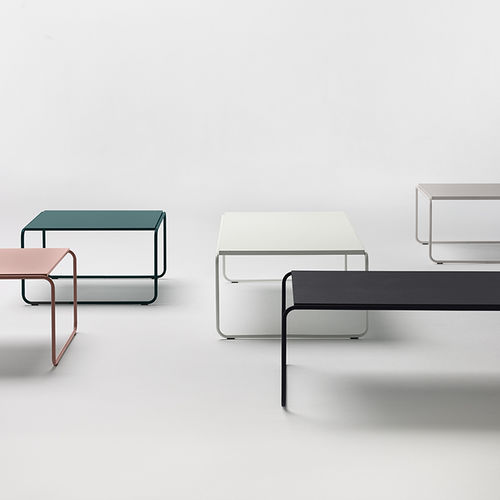 Design-Couchtisch - PLOMA - Mobboli - lackiertes MDF / Stahl / melaminbeschichtet