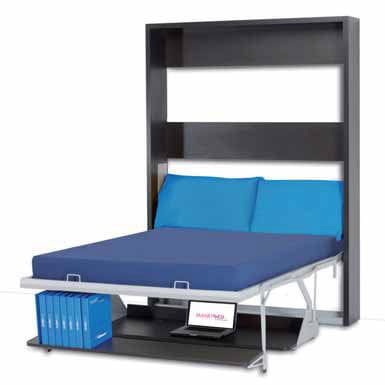 Hubbett - HARRY - smqrt beds - Einpersonen / modern / mit Regal