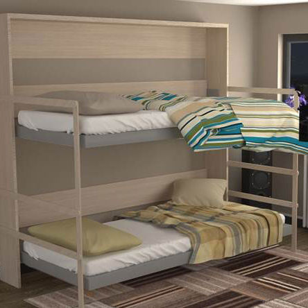 Etagenbett - NATHAN - smqrt beds - Schrank / Einpersonen / modern