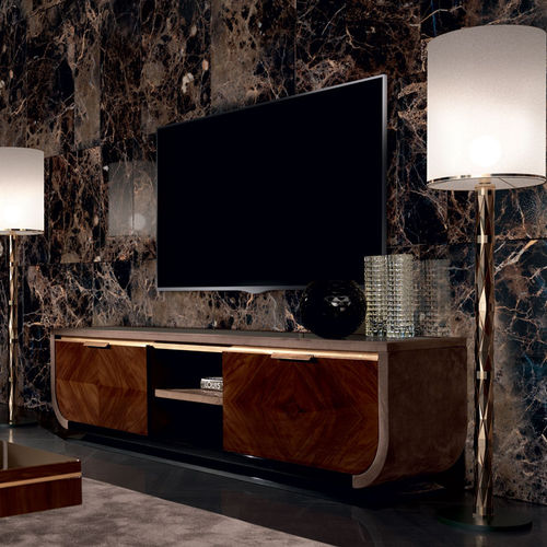 Modernes Fernsehmöbel - CHARLESTON - Villa Nova Italia - Rosenholz / Leder