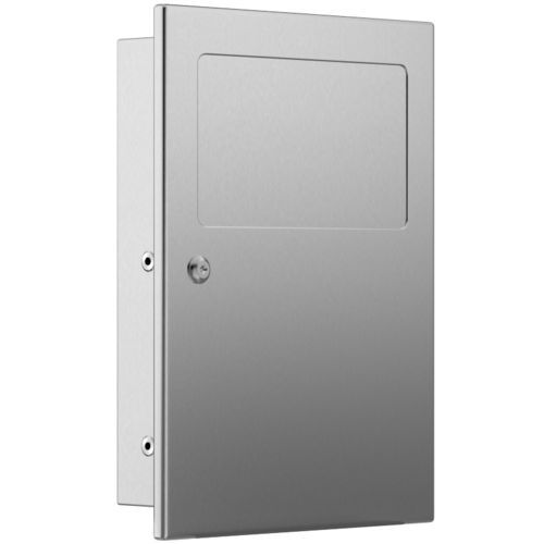 Abfallbehälter für Badezimmer - P750 - Duten - Einbau / gebürsteter Edelstahl / mit Deckel