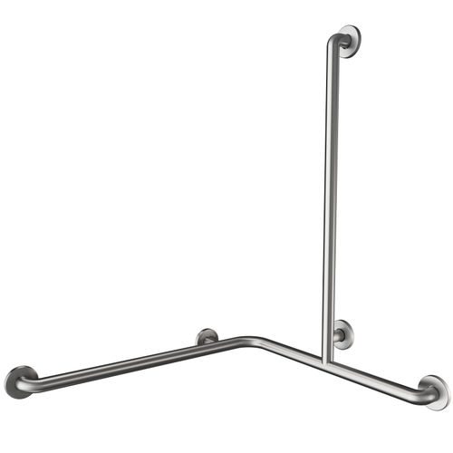 Edelstahl-Stützgriff - B655 - Duten - für Eckeinbau / T-förmig / gewinkelt
