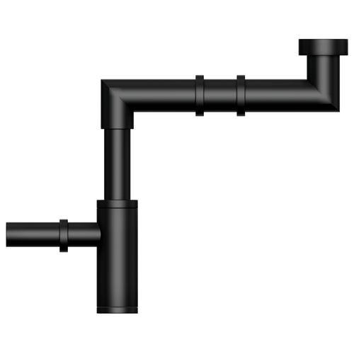 Syphon für Waschbecken / Edelstahl - A810-N - Duten - schwarz