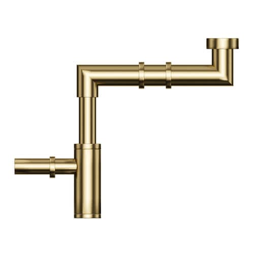 Syphon für Waschbecken / Messing - A810 - Duten - Edelstahl