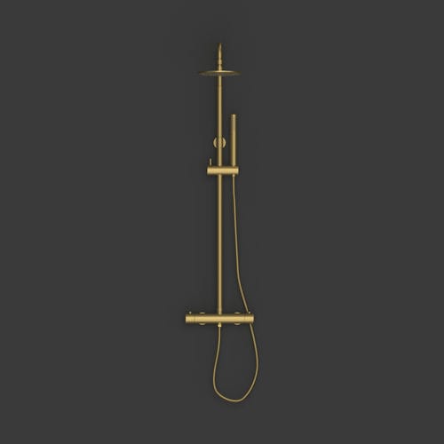 Thermostatische Duschsäule - D425-L - Duten - für Gewerbegebrauch / Edelstahl / wandmontiert