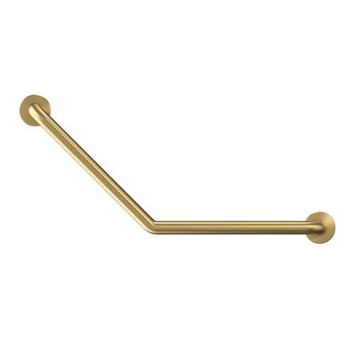 Edelstahl-Stützgriff - B610-L - Duten - gebürsteter Edelstahl / gebogen / wandmontiert