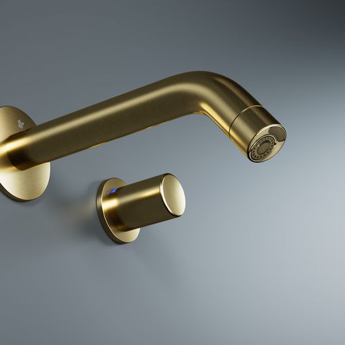 Einhebelmischer für Waschbecken - R336-L - Duten - wandmontiert / Infrarot / Edelstahl