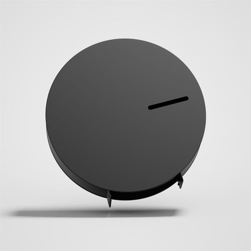 Wandmontierter WC-Rollenhalter - H145-N - Duten - Edelstahl / schwarz / für Gewerbegebrauch