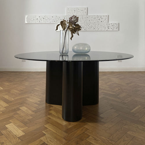 Moderner Tisch - Giorgia - mg12 - lackiertes MDF / Glas / Metall