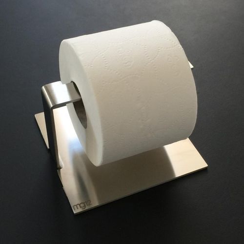 Wandmontierter WC-Rollenhalter - FRANZ - mg12 - Edelstahl / schwarz / satiniert