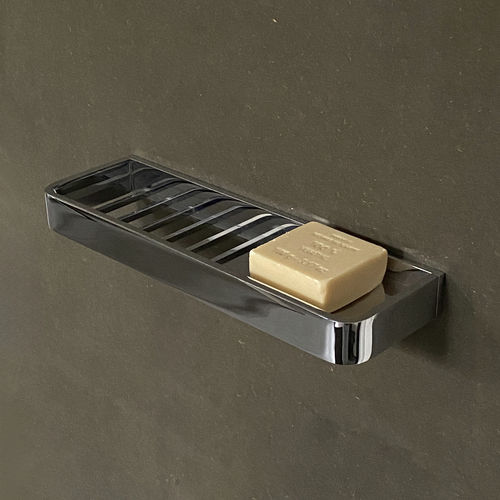 Messing-Badewannenablage - DEEP - mg12 - Edelstahl / silberfarben / weiß