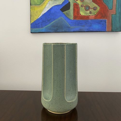 Moderne Vase - Giuseppe Turquesa - mg12 - emaillierte Keramik / Feinsteinzeug / Keramik