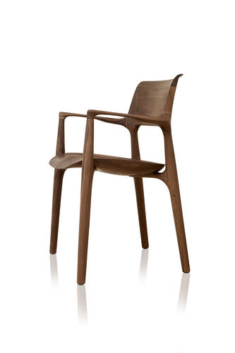 Moderner Stuhl - EASY - SOLLOS - Bugholz / Holz / Polster
