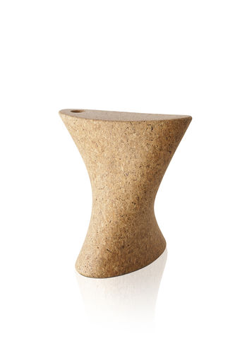 Hocker / originelles Design - MARK - SOLLOS - Holz / Massivholz