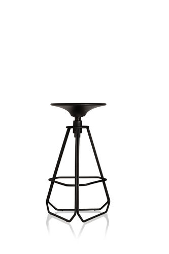 Moderner Barhocker - PHILIPS - SOLLOS - Holz / Gestell aus Metall / schwarz