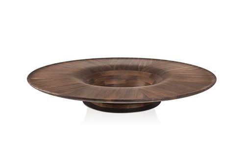 Couchtisch / originelles Design - TWIST - SOLLOS - Holz / oval / für Privatgebrauch