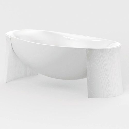 Ovale Badewanne - FLOATING - ZeVa - freistehend / Acryl / weiß