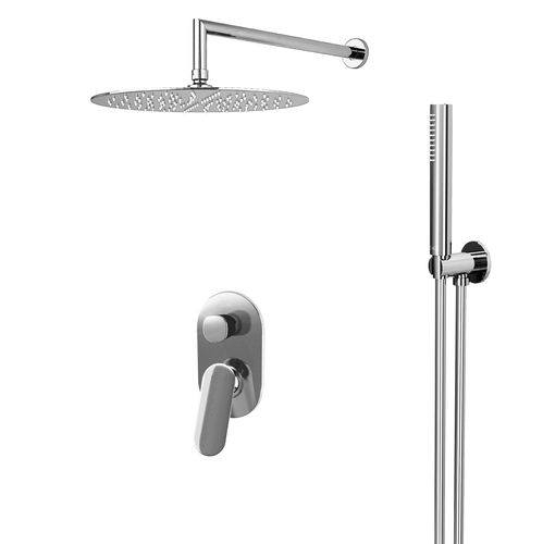 Duschsystem für Wandeinbau - R360.SS.5C - ZeVa - modern / mit Handbrause / mit festem Brausekopf