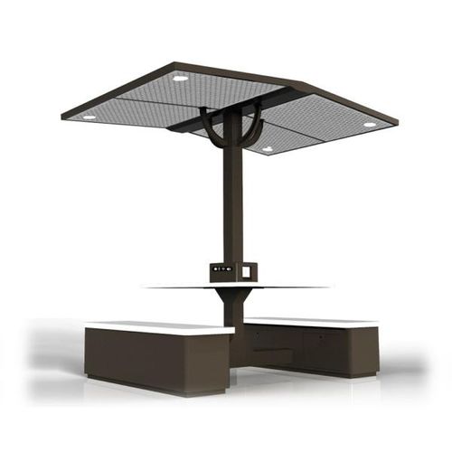 Moderner Picknicktisch - WYC series - The solar range - Edelstahl / Gestell aus rostfreiem Edelstahl / Gestell aus Verbundmaterial