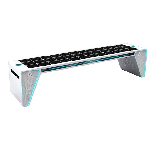 Moderne Bank für den öffentlichen Raum - blade  - The solar range - galvanisiertem Stahl / Aluminium / Legierung