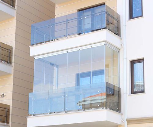 Schiebe-Stapel-Terrassentür - VBS - VIZYON GLAZING SYSTEMS - Aluminium / mit Doppelverglasung