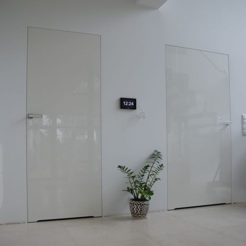 Tür für Innenbereich - ACRYLIC - ZEROMUR Perfect Doors - Aluminium / einflügelig / Glas
