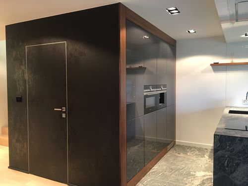 Tür für Innenbereich - TILES - ZEROMUR Perfect Doors - Aluminium / einflügelig / modern