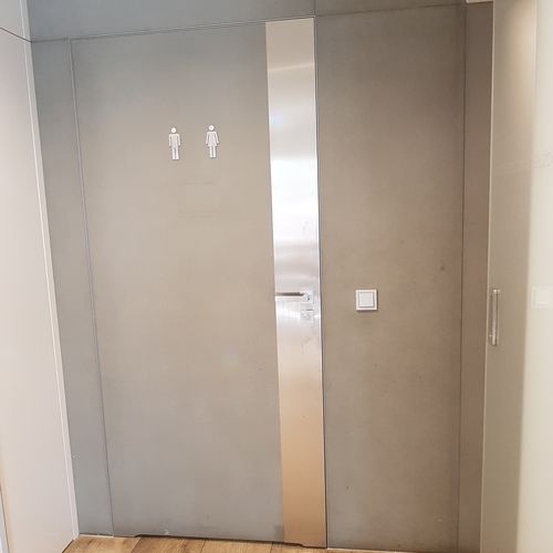 Tür für Innenbereich - CONCRETE - ZEROMUR Perfect Doors - Aluminium / einflügelig / modern