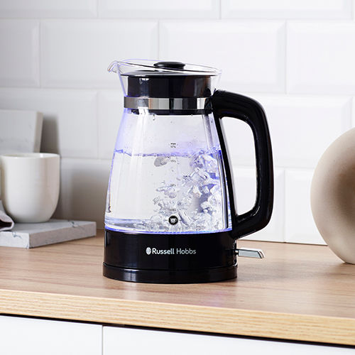 Kunststoff-Wasserkocher - CLASSIC  - RUSSELL HOBBS - Edelstahl / Glas