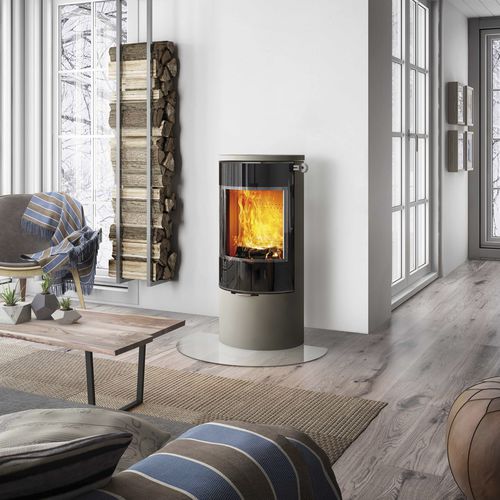 Holz-Kaminofen - VIVA 100 L - Attika Feuer AG - 5 kW...10 kW / bodenstehend / mit 3 Sichtseiten