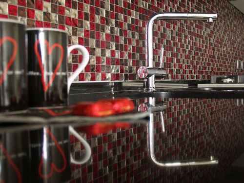 Muranoglas-Mosaikfliese - MOSAIC - D.I. Più srl - ANDRETTO DESIGN - Hochglanz / für den Innenraum / Wand