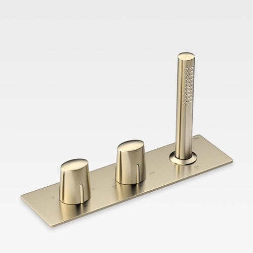 Einhebelmischer für Badewanne - A5A2676VC0 - Armani / Roca - Aufsatz / thermostatisch / aus verchromtem Metall