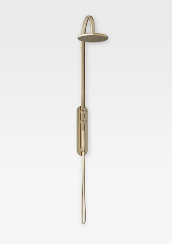 Thermostatische Duschsäule - A5A9776VC0 - Armani / Roca - Stahl / Goldoberfläche / wandmontiert