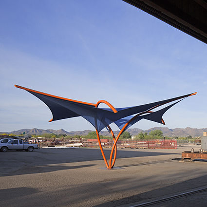Sonnensegel für Gewerbegebrauch - TRILLIUM® - TENSILE SHADE PRODUCTS - polygonal / Stoff