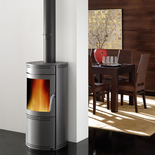 Holz-Kaminofen - GINEVRA  - KARMEK ONE SRL - modern / Stahl