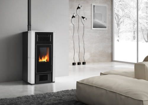 Pelletkaminofen - FIRENZE CERAMICA  - KARMEK ONE SRL - modern / Metall