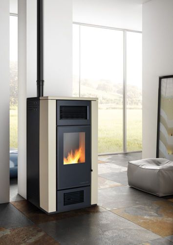 Pelletkaminofen - FIRENZE ACCIAIO  - KARMEK ONE SRL - modern / Metall