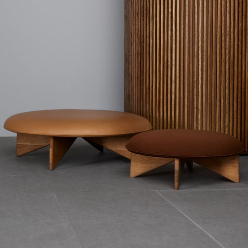 Moderner Hocker - UTILITY - Fogia - Eiche / Buche / Gestell aus Buche