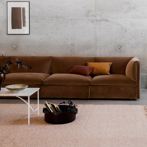 Klassisches Sofa - RETREAT - Fogia - Stoff / braun / beige