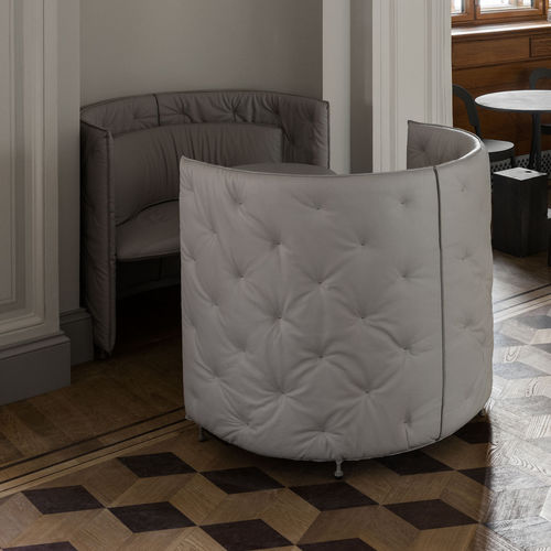 Halbrundes Sofa - NICHE - Fogia - modern / Leder / grau