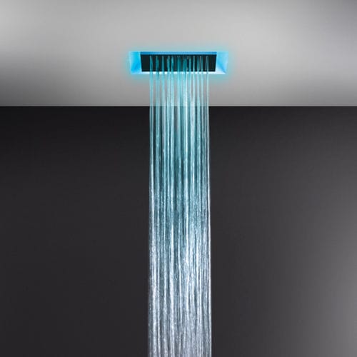 Duschkopf für Deckeneinbau - 57305 - GESSI SPA - quadratisch / Regenstrahl / Chromotherapie