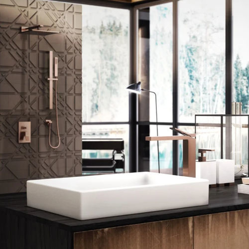 Einhebelmischer für Waschtisch - RETTANGOLO K : 53004 - GESSI SPA - Aufsatz / Metall / für Badezimmer