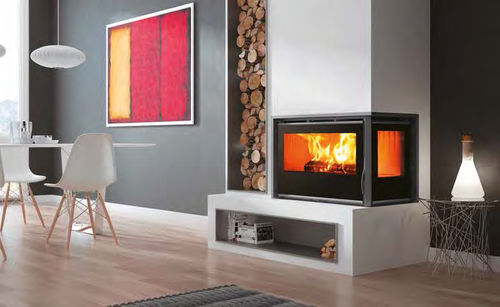 Eckkamineinsatz - A-85 PLUS - A-70 PLUS - Carbel - Holz
