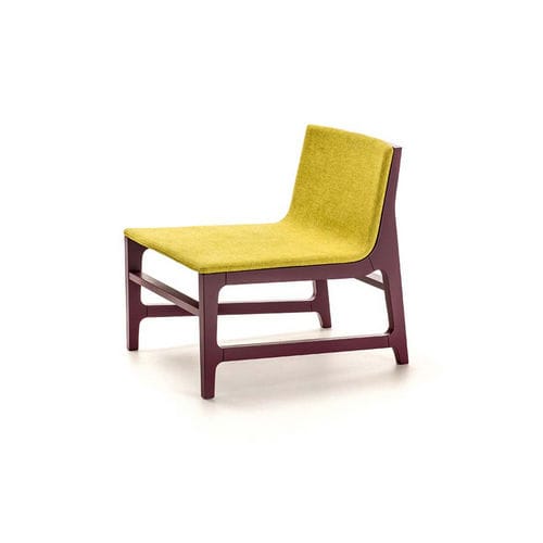 Moderner Kaminsessel - GAZELLE - Very Wood - Leder / Stoff / Esche